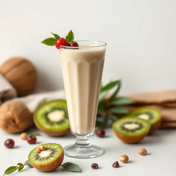 Low-Calorie Kiwi Hazelnut Milk Smoothie