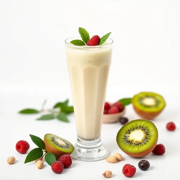 Smoothie Bas en Calories de Kiwi et Lait de Pistache