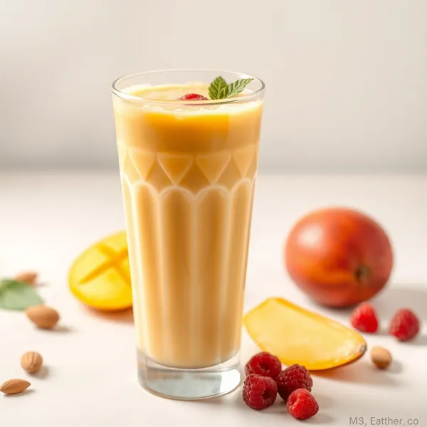 Smoothie Bas en Calories Mangue Lait d'Amandes