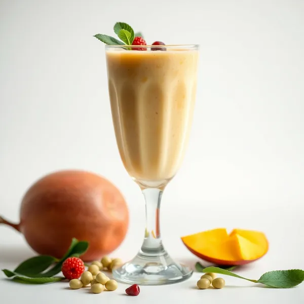 Smoothie Basse en Calories Mangue et Lait de Pois