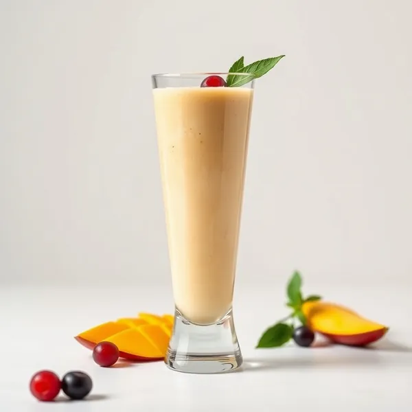 Smoothie Baixo em Calorias de Manga e Leite de Arroz