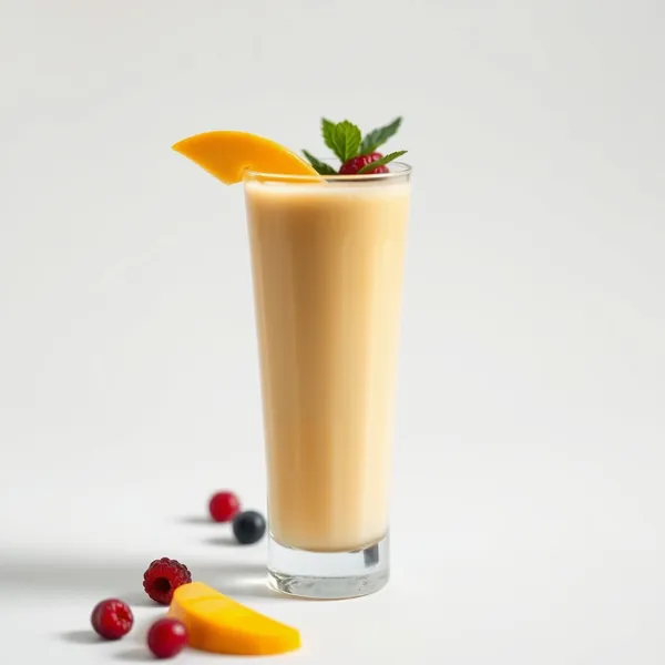 Smoothie a Basso Contenuto di Calorie con Mango e Latte di Farro