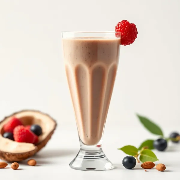 Niedrig-Kalorien Matcha Mandel Kokosmilch Smoothie