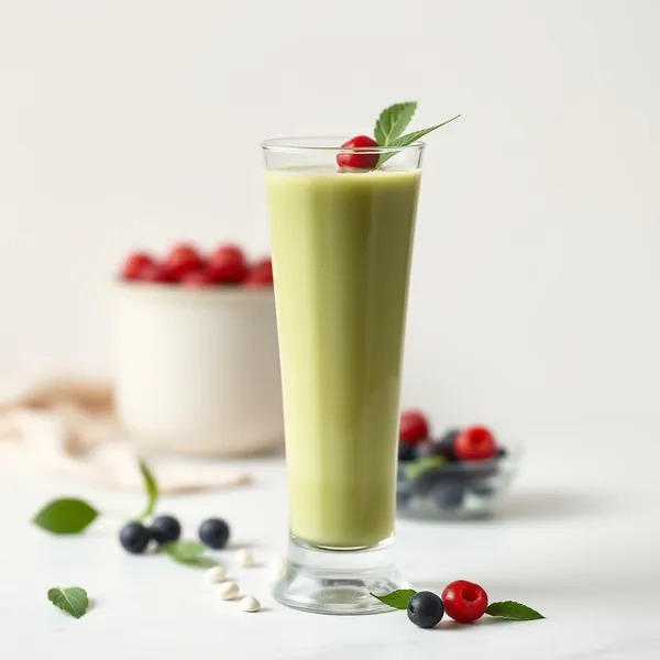Smoothie Basse Calorie de Matcha et Lait de Cajou