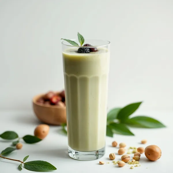 Batido Bajo en Calorías de Matcha y Leche de Pistacho