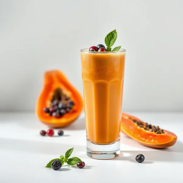 Smoothie de Papaye et Café Froid Bas en Calories