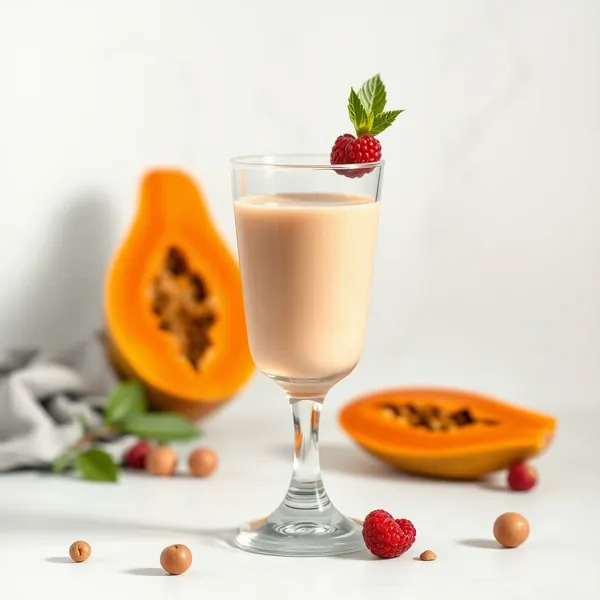 Smoothie Bas en Calories de Papaye et Lait de Noisette