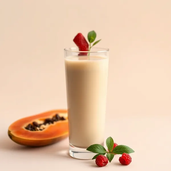 Batido de Papaya Kefir Bajo en Calorías