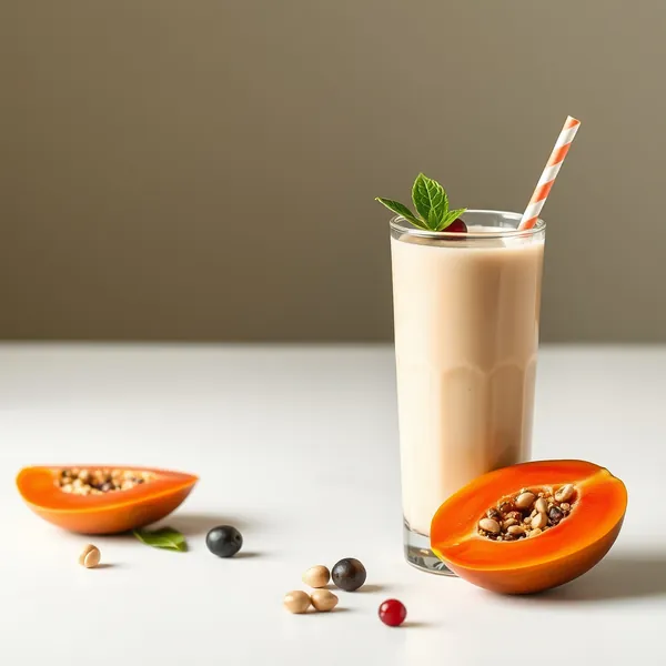 Low-Calorie Papaya Macadamia Milk Smoothie