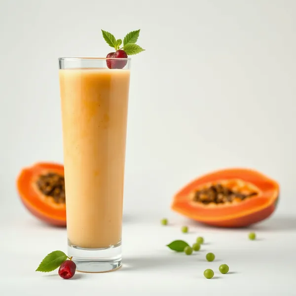 Smoothie Bas en Calories de Papaye et Lait de Pois