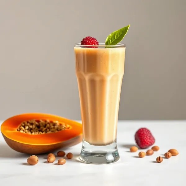 Smoothie Bas en Calories de Papaye et Lait de Pistache