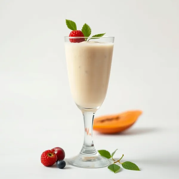 Smoothie Baixo em Calorias de Papaya e Leite de Arroz
