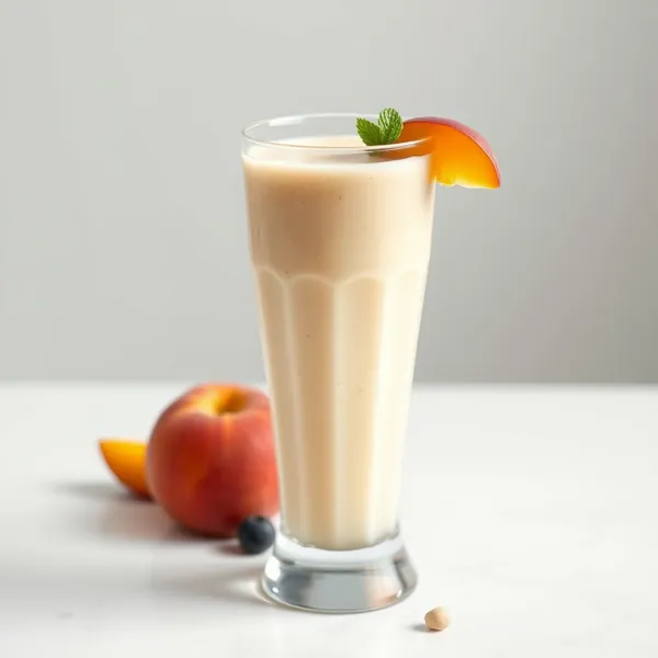 Smoothie Bas en Calories de Pêche et Lait de Cajou