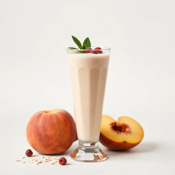 Smoothie Bas en Calories de Pêche et Lait d'Avoine