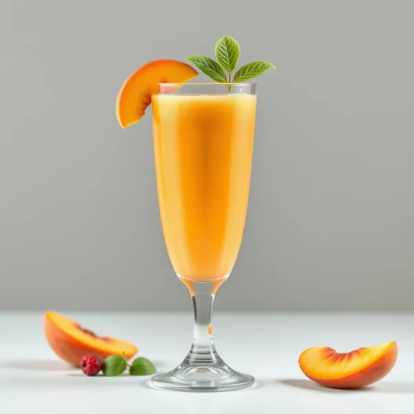 Smoothie de Jus de Pêche et d'Orange Basse en Calories