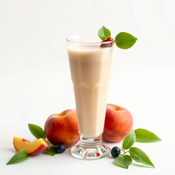 Smoothie Bas en Calories de Pêche et Lait de Soja