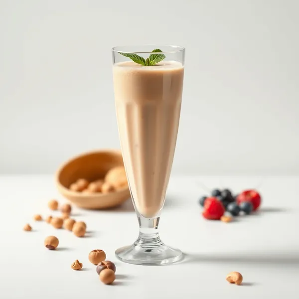 Low-Calorie Peanut Butter Hazelnut Milk Smoothie