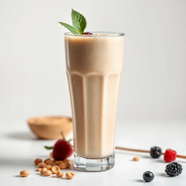 Low-Calorie Peanut Butter Macadamia Milk Smoothie