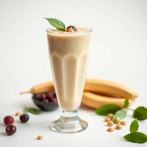 Smoothie de Beurre de Cacahuète Bas en Calories avec Lait de Pois