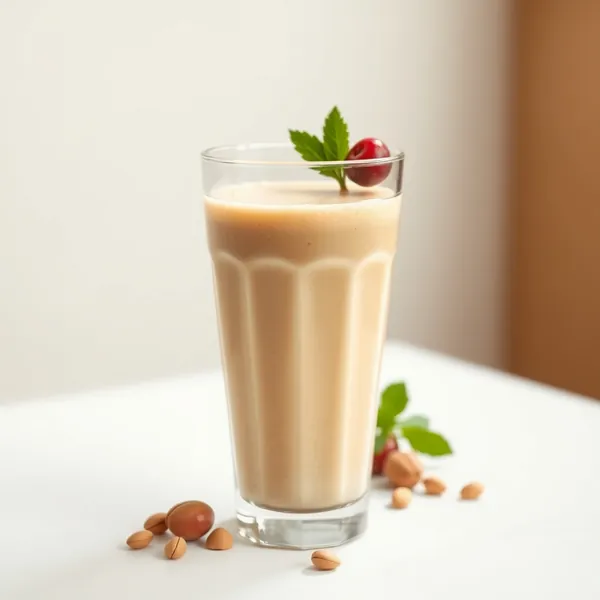 Smoothie de Beurre de Cacahuète et de Lait de Pistache Bas en Calories