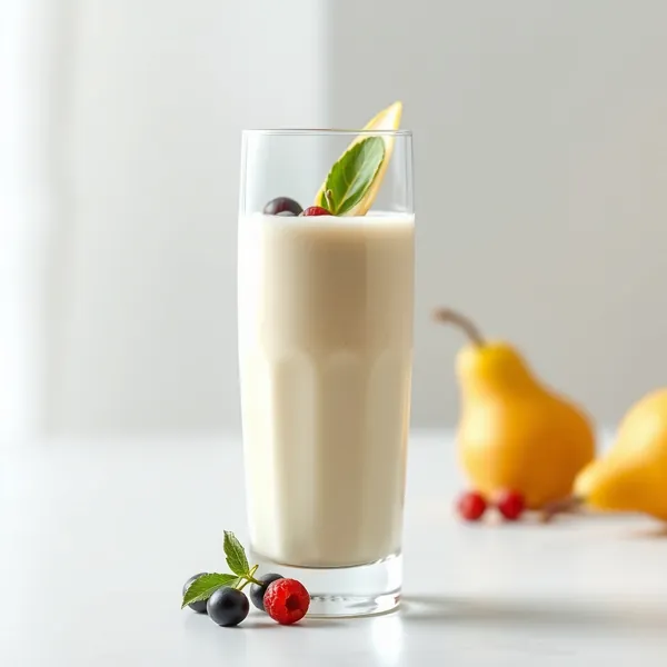 Smoothie Bas en Calories de Poire et Lait de Macadamia