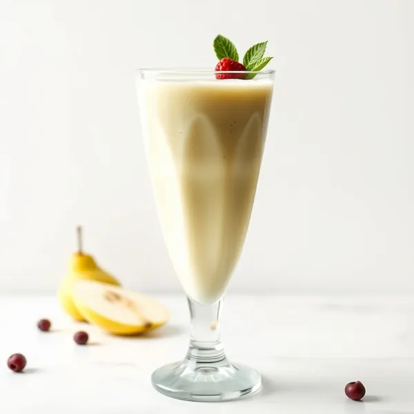 Smoothie Baixo em Calorias de Pera e Leite de Ervilha