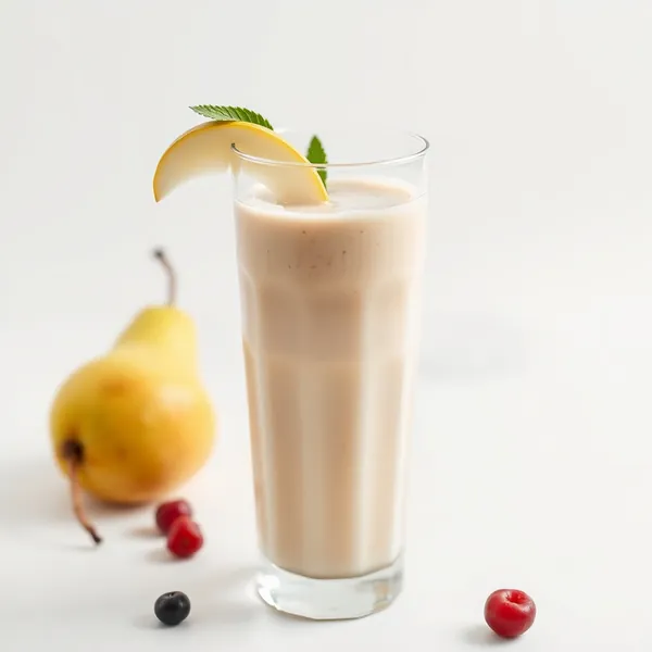 Batido de Pera y Leche de Espelta Bajo en Calorías