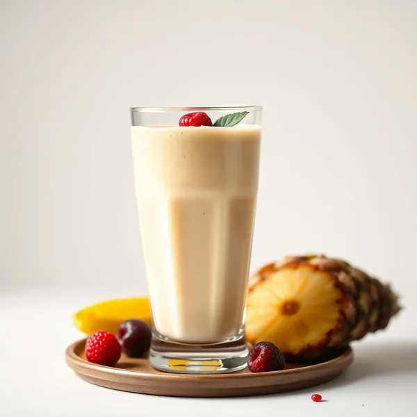 Low-Calorie Pineapple Hemp Milk Smoothie