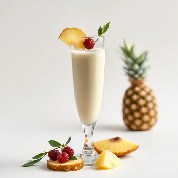 Smoothie Basso in Calorie di Ananas e Latte di Piselli