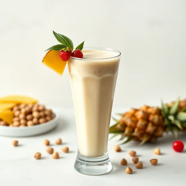 Batido Bajo en Calorías de Piña y Leche de Pistacho