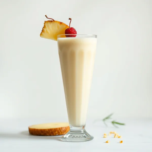 Smoothie de Abacaxi e Leite de Arroz Baixo em Calorias