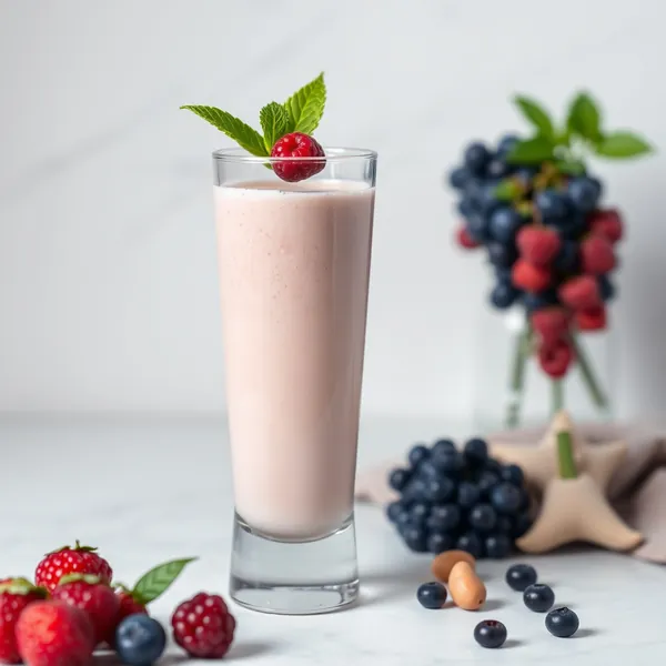 Smoothie au Lait de Macadamia et Protéine Basse en Calories