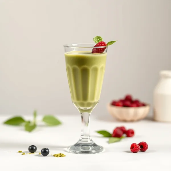 Smoothie de Thé Matcha avec Protéine Basse en Calories
