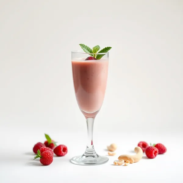 Low-Calorie Raspberry Cashew Milk Smoothie