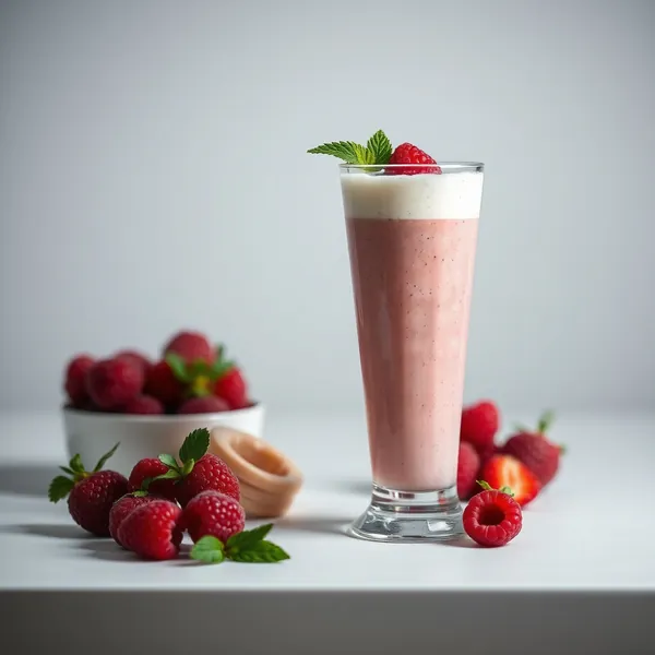 Low-Calorie Raspberry Greek Yogurt Smoothie