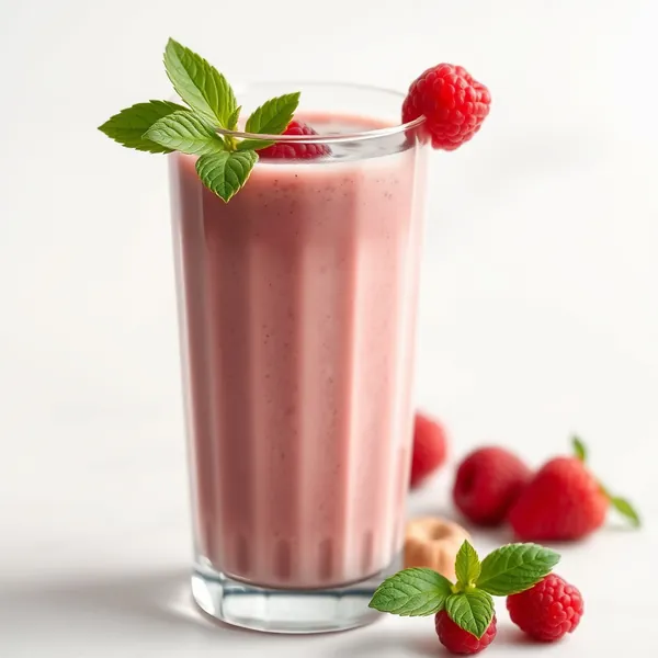 Low-Calorie Raspberry Hazelnut Milk Smoothie