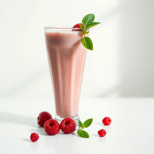 Batido de Kefir de Frambuesa Bajo en Calorías