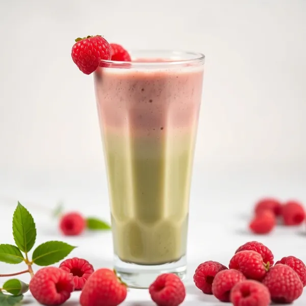Low-Calorie Raspberry Matcha Tea Smoothie