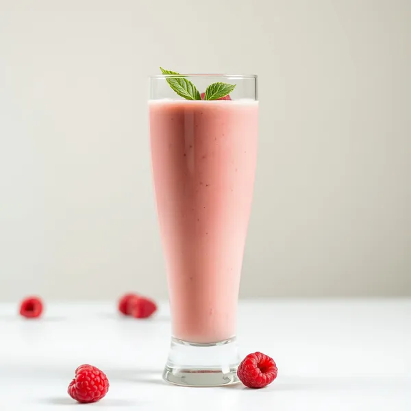 Smoothie Bas en Calories Framboise et Lait de Pois