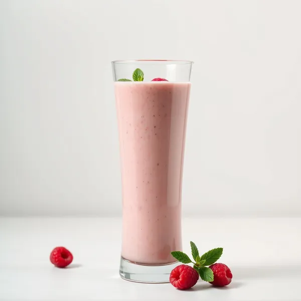 Niedrig-Kalorien Himbeere Reis Milch Smoothie