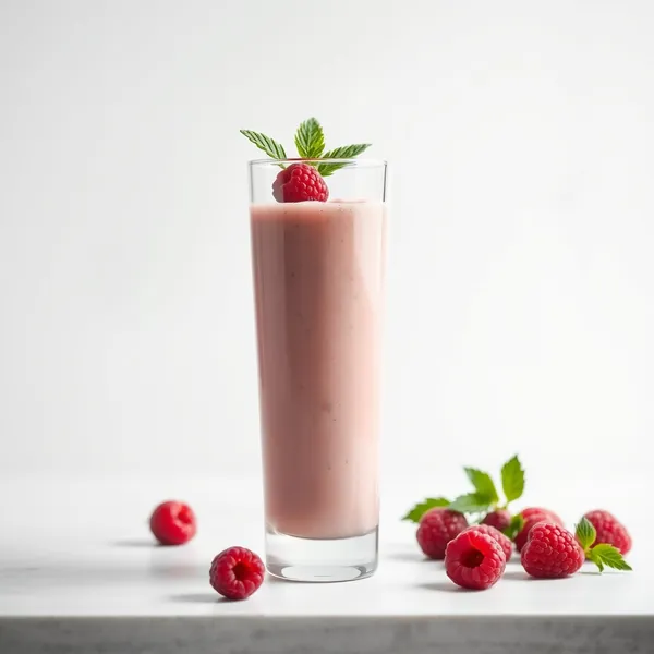 Smoothie au Lait d'Épeautre et Framboise Basse en Calories
