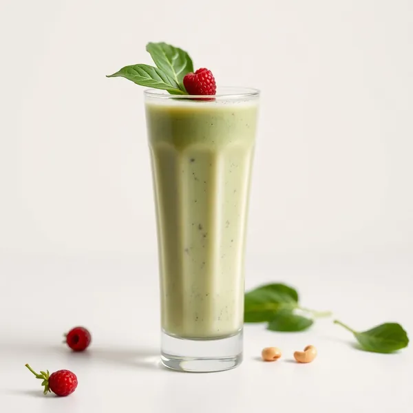Smoothie Bas en Calories Épinards Lait d'Anacardier