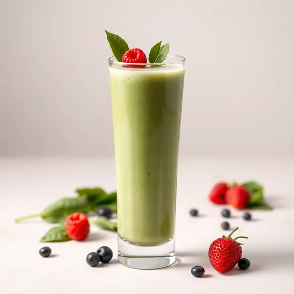 Smoothie Basso in Calorie di Spinaci e Kefir