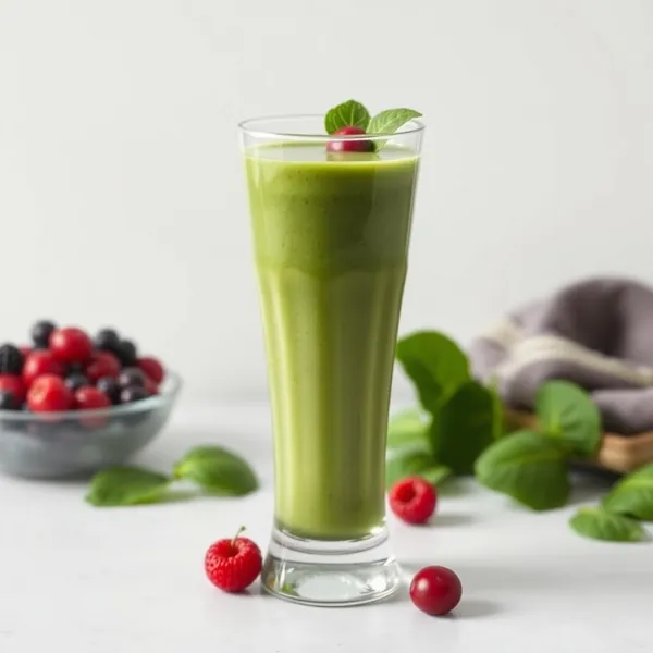 Smoothie de Thé Matcha aux Épinards Basse Calorie