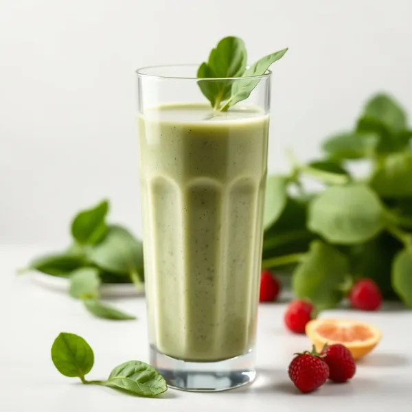 Niedrigkalorischer Spinat-Erbsenmilch-Smoothie