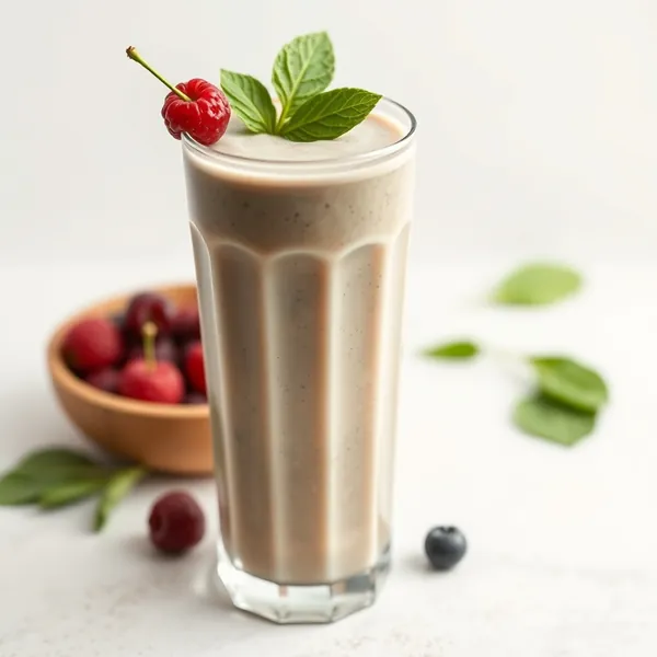 Smoothie Bas en Calories d'Épinards et de Lait de Soja