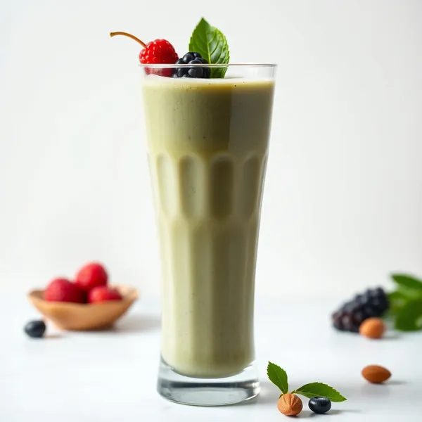 Low-Calorie Spirulina Almond Coconut Milk Smoothie