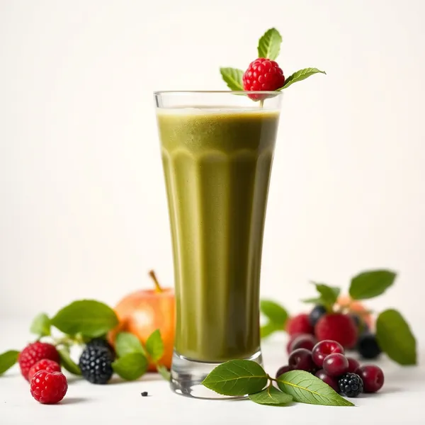 Smoothie de Suco de Maçã e Spirulina Baixo em Calorias