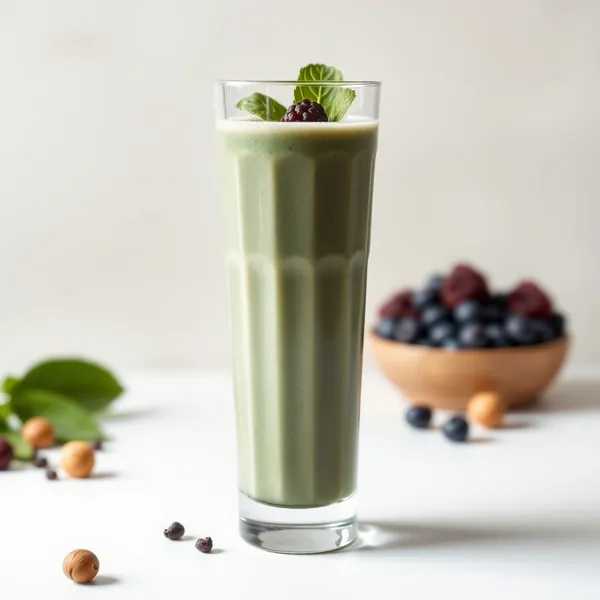 Low-Calorie Spirulina Hazelnut Milk Smoothie