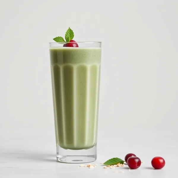 Low-Calorie Spirulina Oat Milk Smoothie
